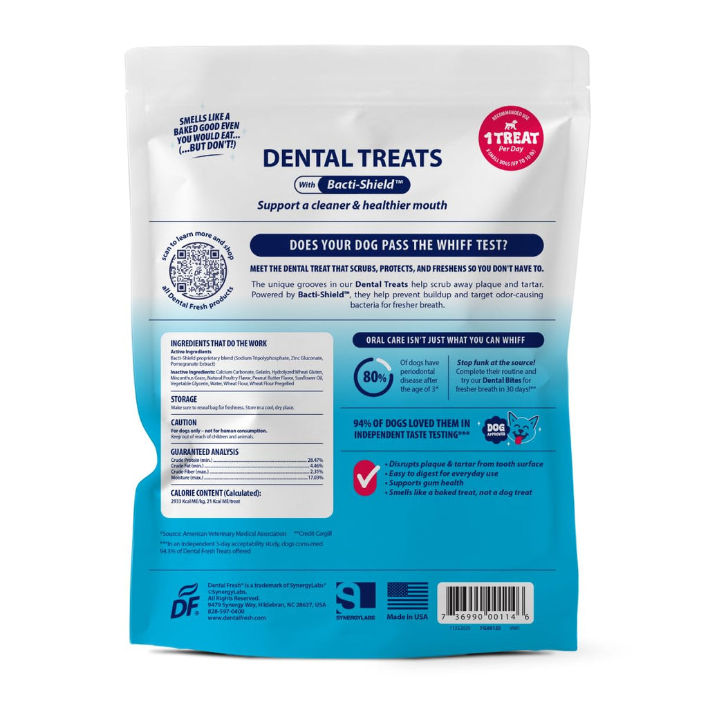 Dental Fresh Dental Treat Sticks for Medium Dogs Brush Free Chews, 26 Ct