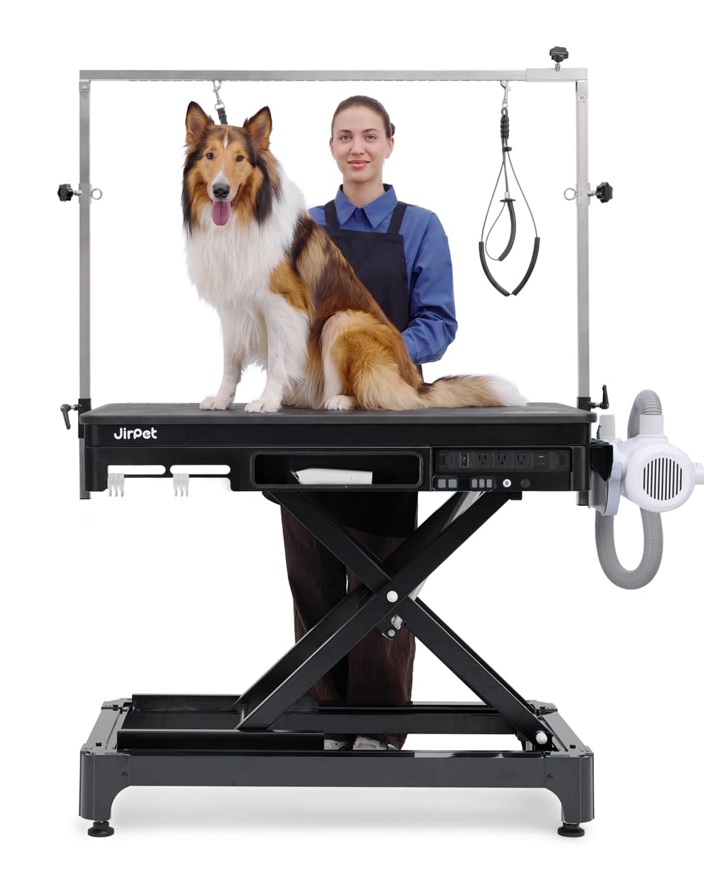JirPet Electric Dog Grooming Table with Memory Function and Grooming Lights
