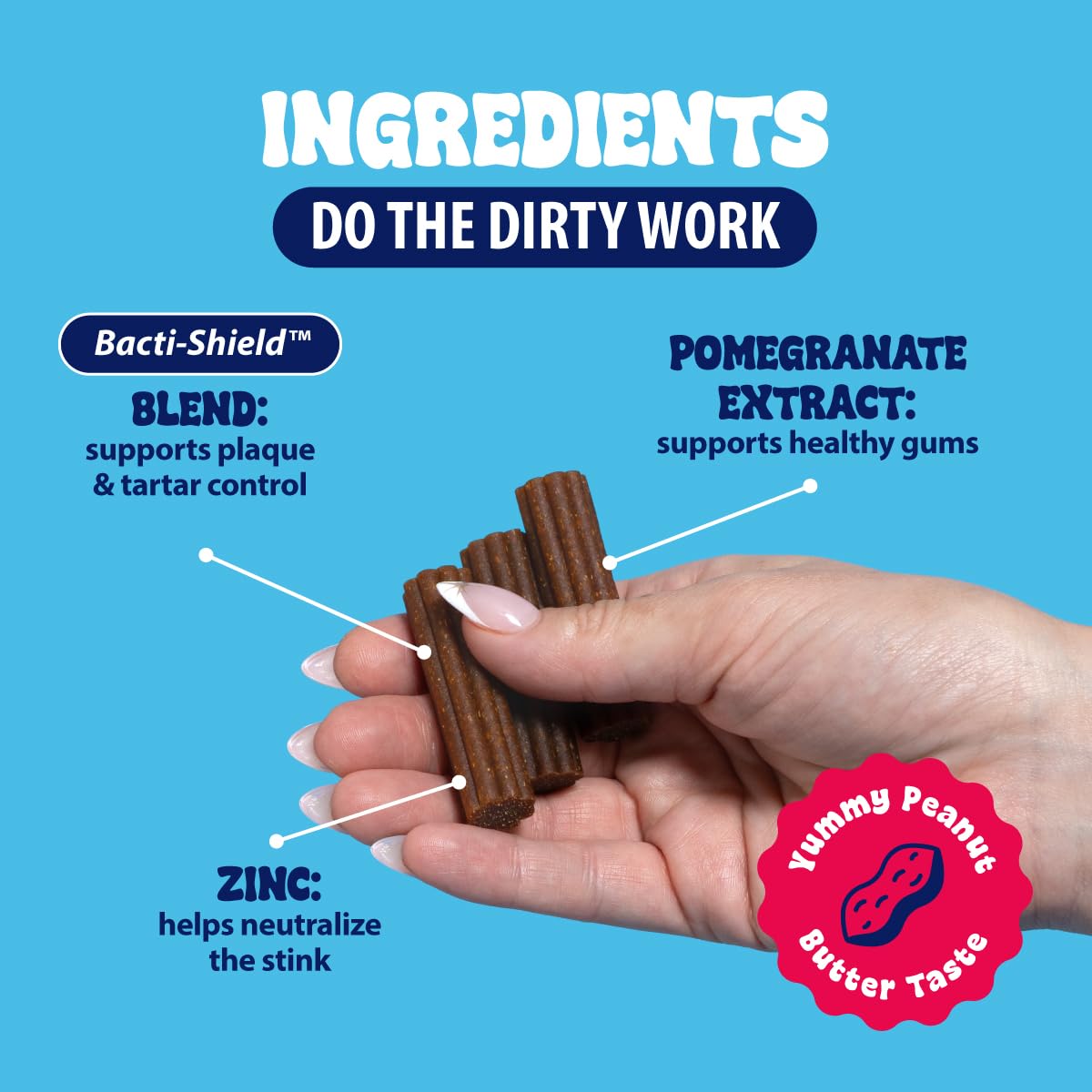 Dental Fresh Dental Treat Sticks for Medium Dogs Brush Free Chews, 26 Ct