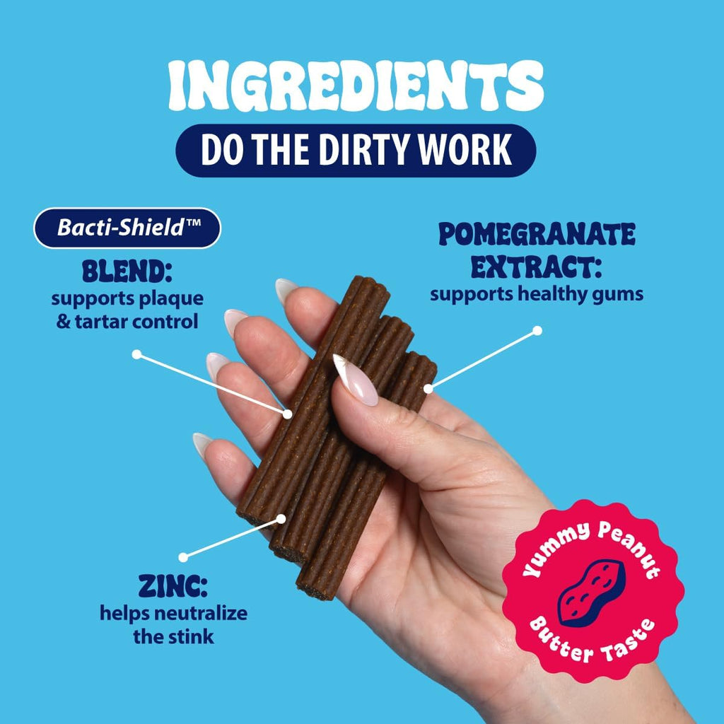 Dental Fresh Dental Treat Sticks for Medium Dogs Brush Free Chews, 26 Ct
