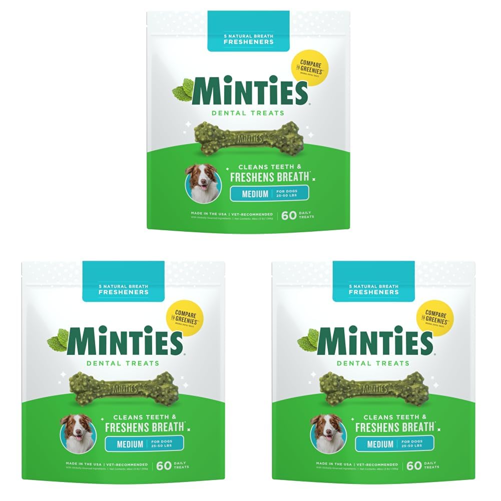 Minties FreshBites Low-Calorie Dental Chews for Dogs, 100 Ct