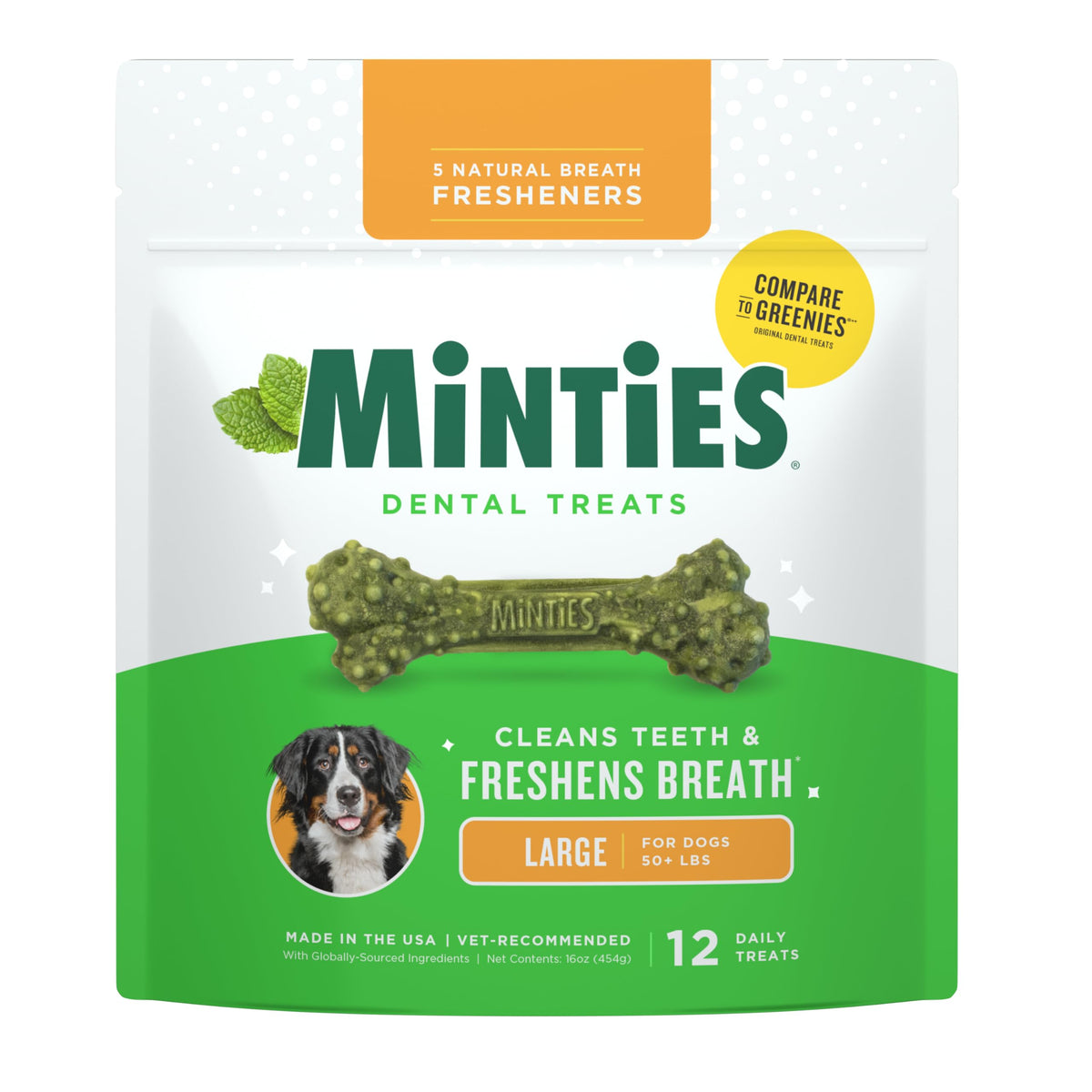 Minties FreshBites Low-Calorie Dental Chews for Dogs, 100 Ct