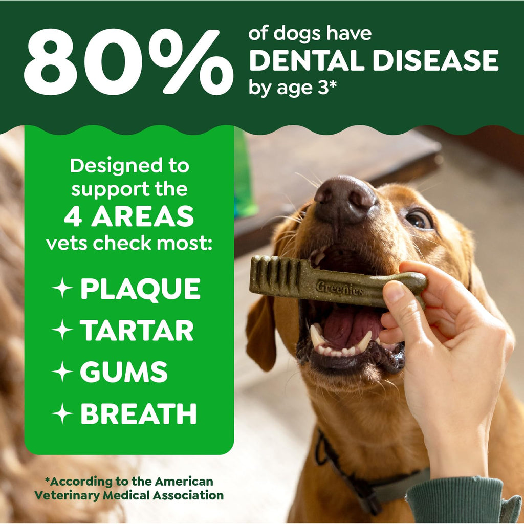 Greenies Petite Natural Dental Dog Treats, Original Flavor, 60 Count