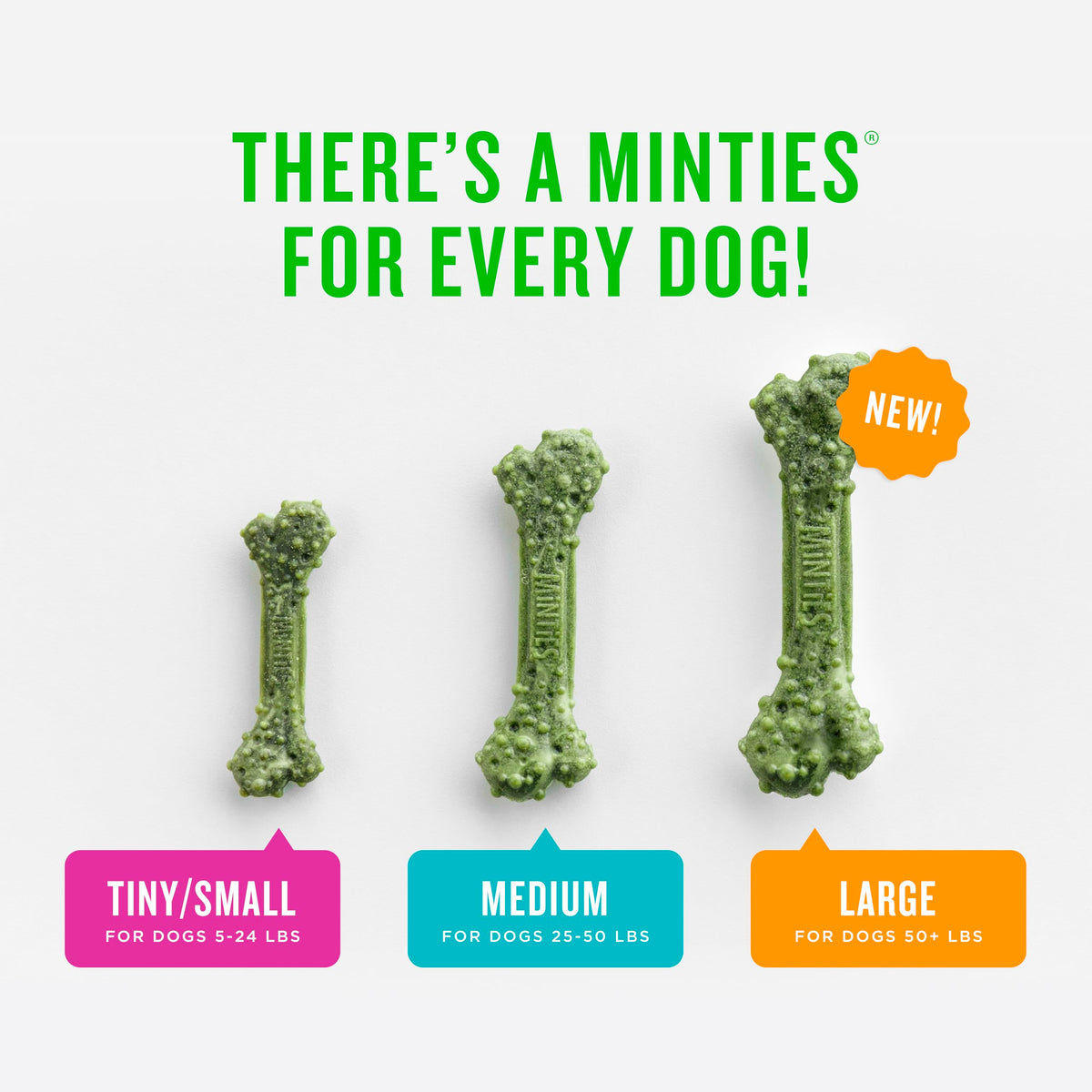 Minties FreshBites Low-Calorie Dental Chews for Dogs, 100 Ct