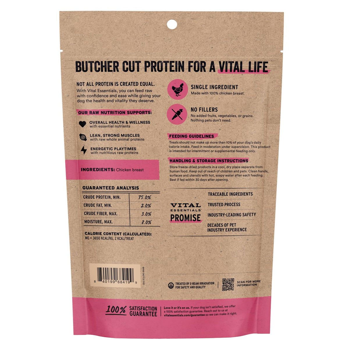Vital Essentials Freeze Dried Dog Treats, Beef Liver, 15 oz Bag