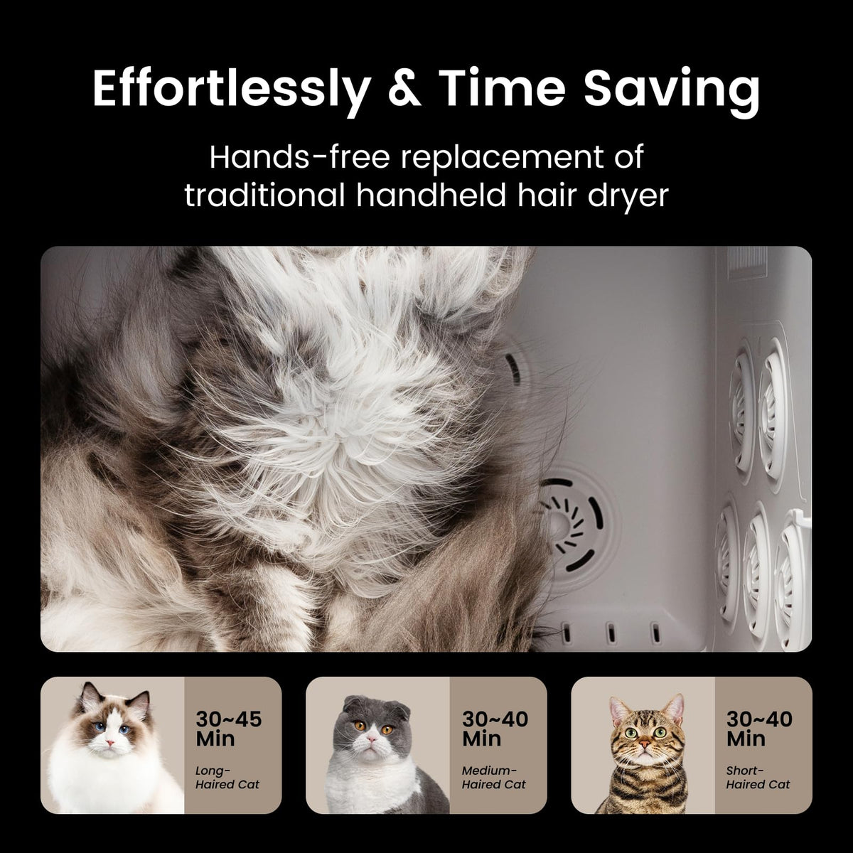 JirPet Pet Dryer Box, 405L Professional Dryer Cabin with Multi-Layer Safety