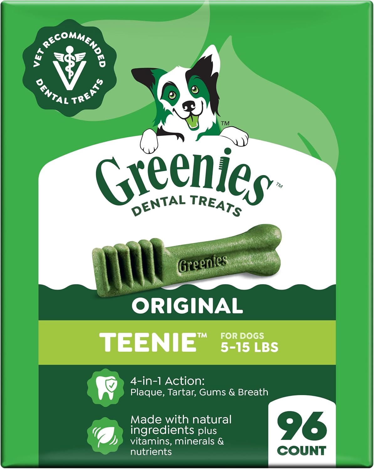 Greenies Teenie Original Natural Dental Dog Treats, Chicken, 43 Count