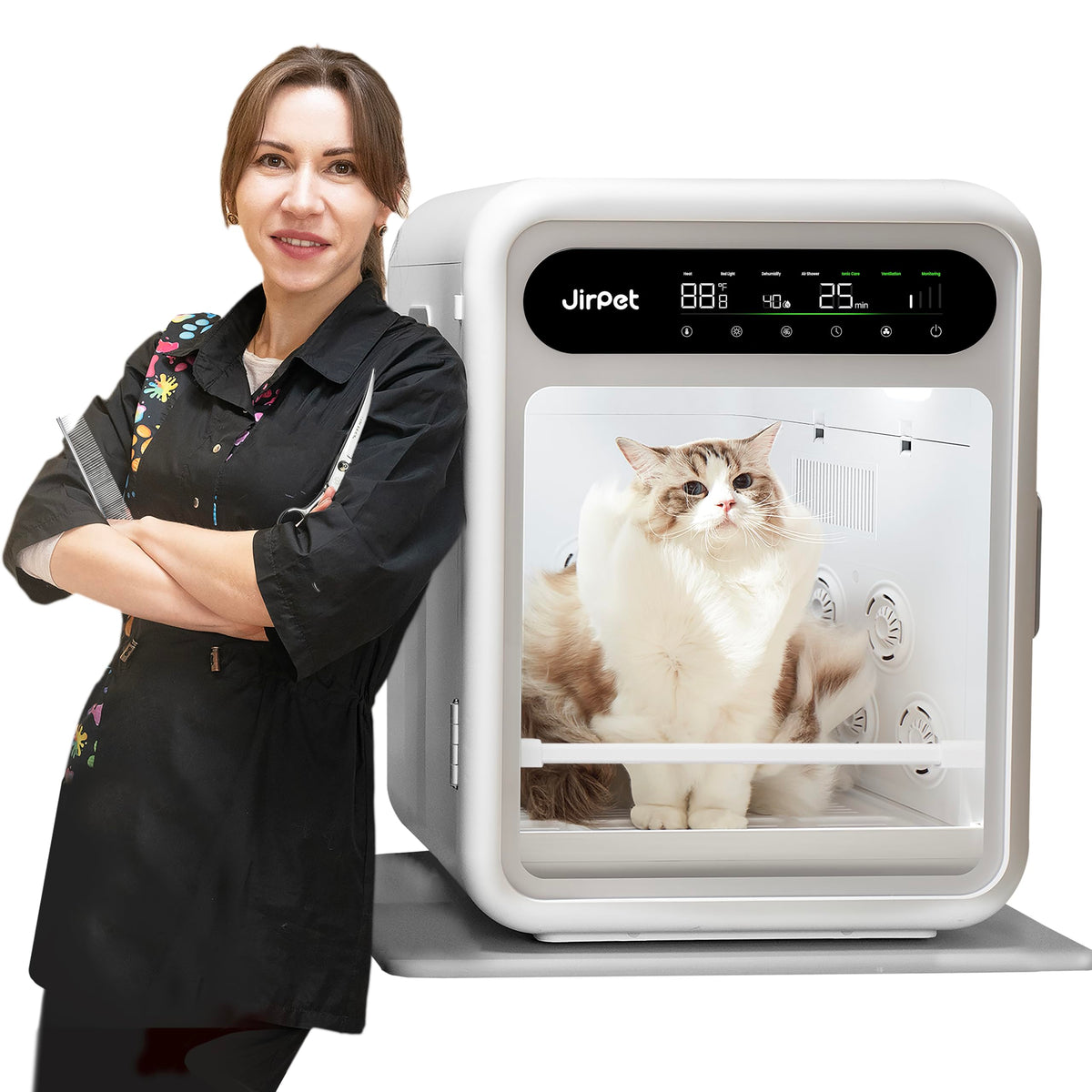 JirPet Pet Dryer Box, 405L Professional Dryer Cabin with Multi-Layer Safety