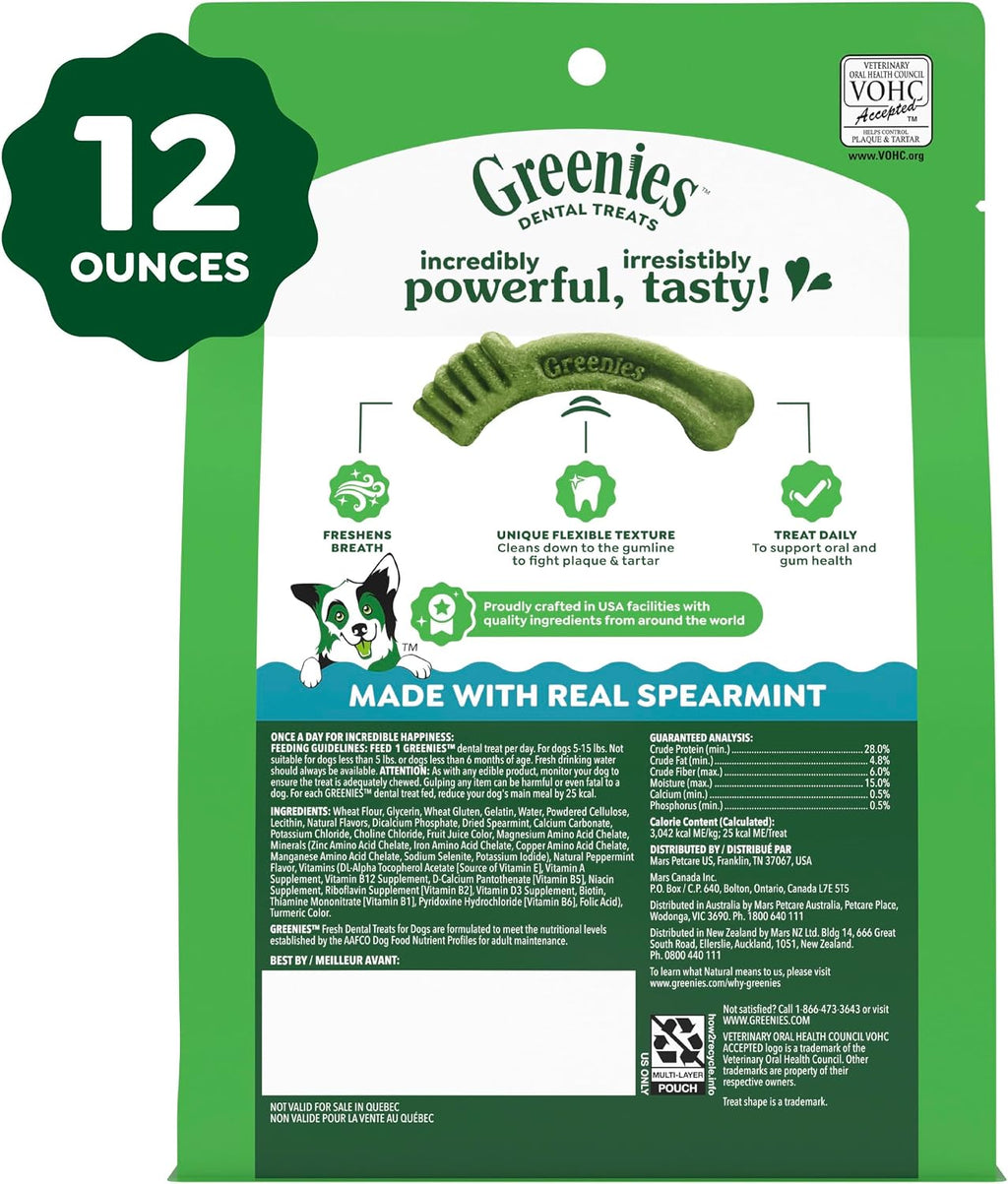 Greenies Teenie Original Natural Dental Dog Treats, Chicken, 43 Count