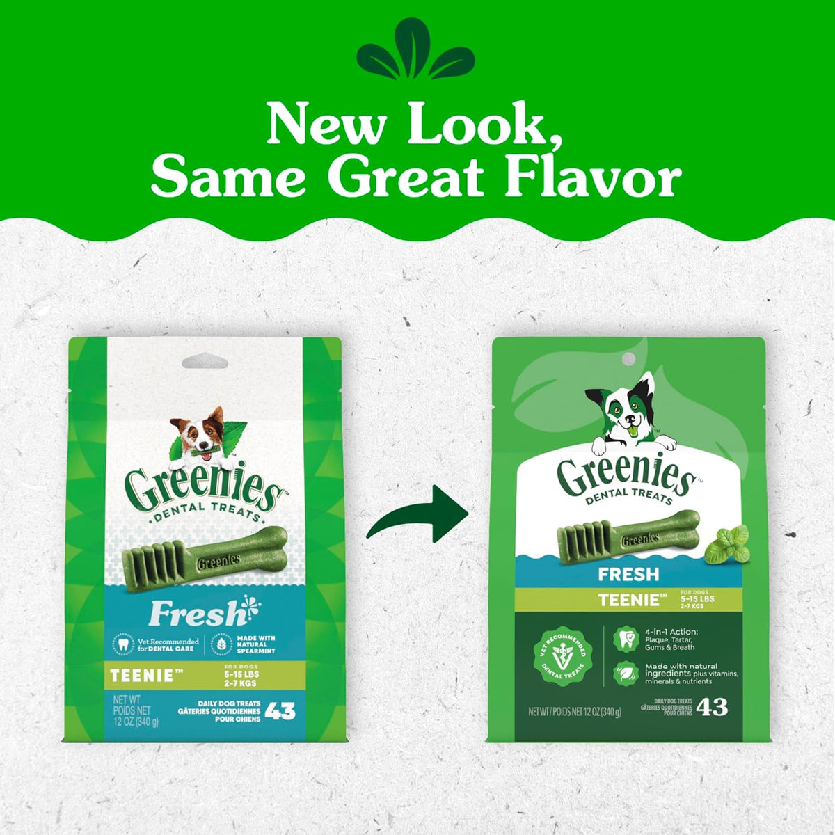 Greenies Teenie Original Natural Dental Dog Treats, Chicken, 43 Count