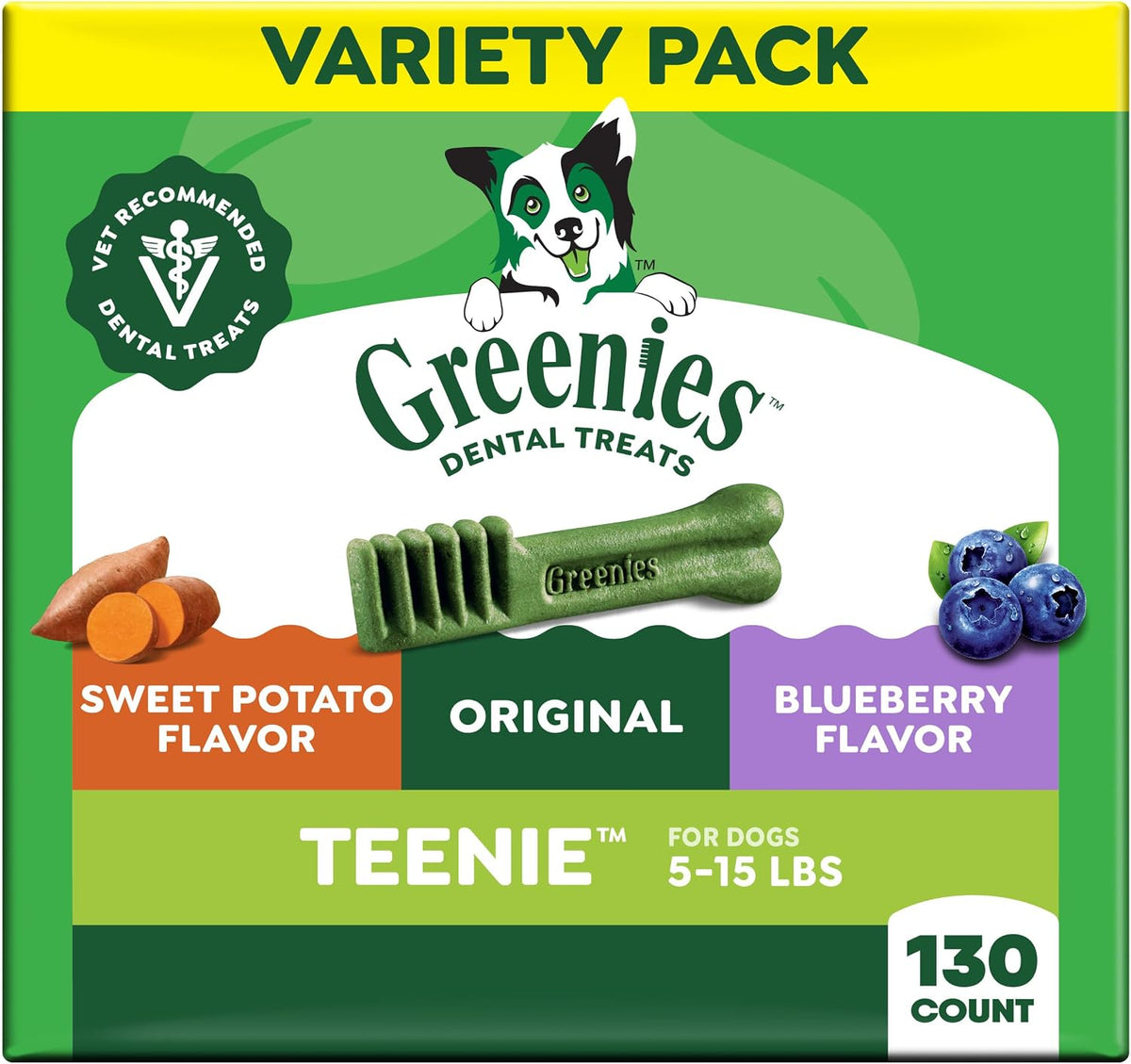Greenies Teenie Original Natural Dental Dog Treats, Chicken, 43 Count