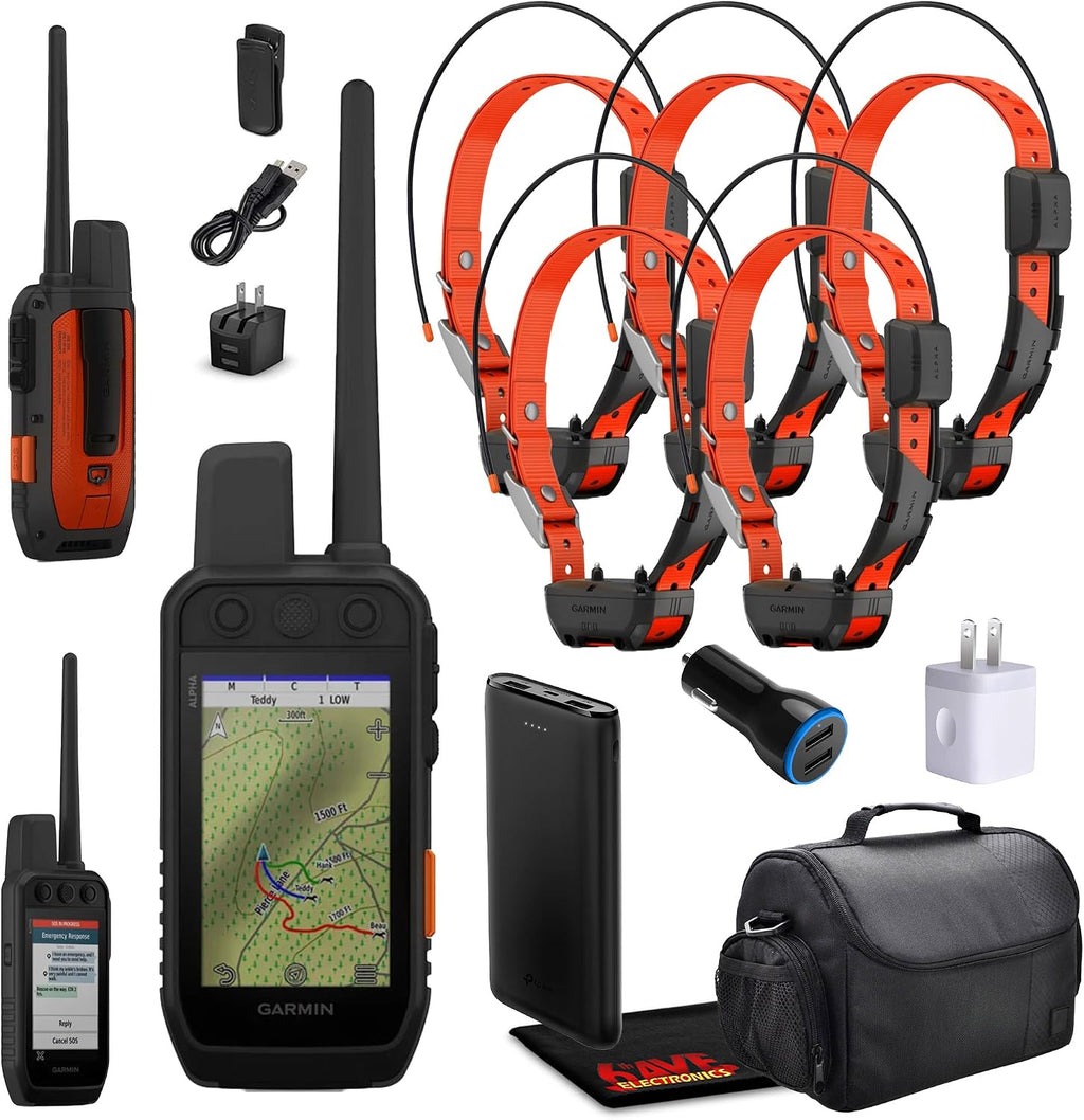 Garmin Alpha 300i Handheld Dog Tracking 5-Collar Bundle