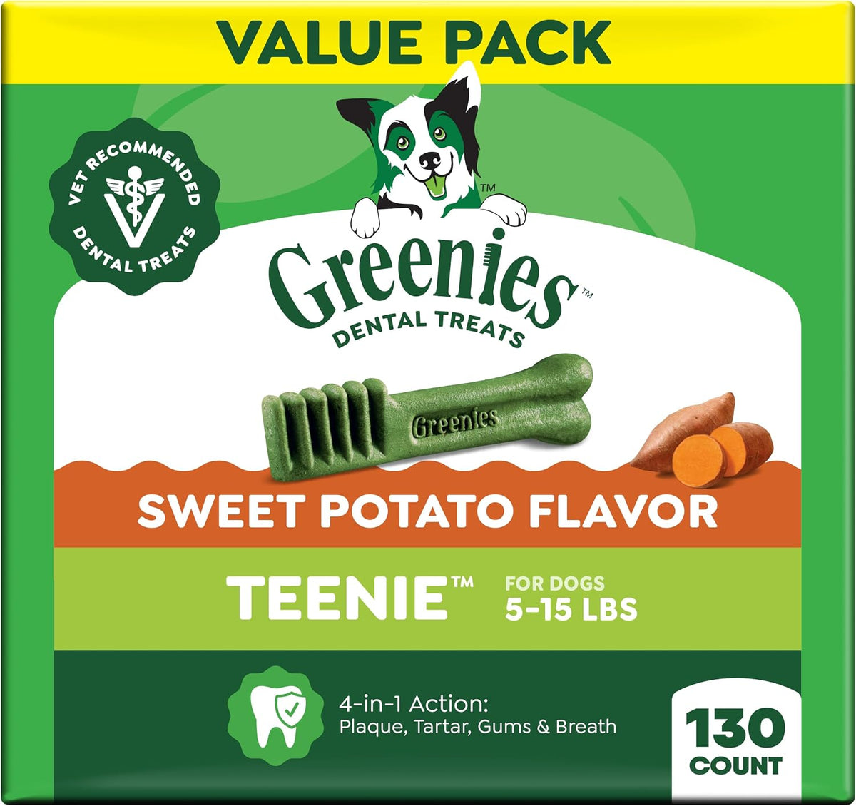 Greenies Teenie Original Natural Dental Dog Treats, Chicken, 43 Count