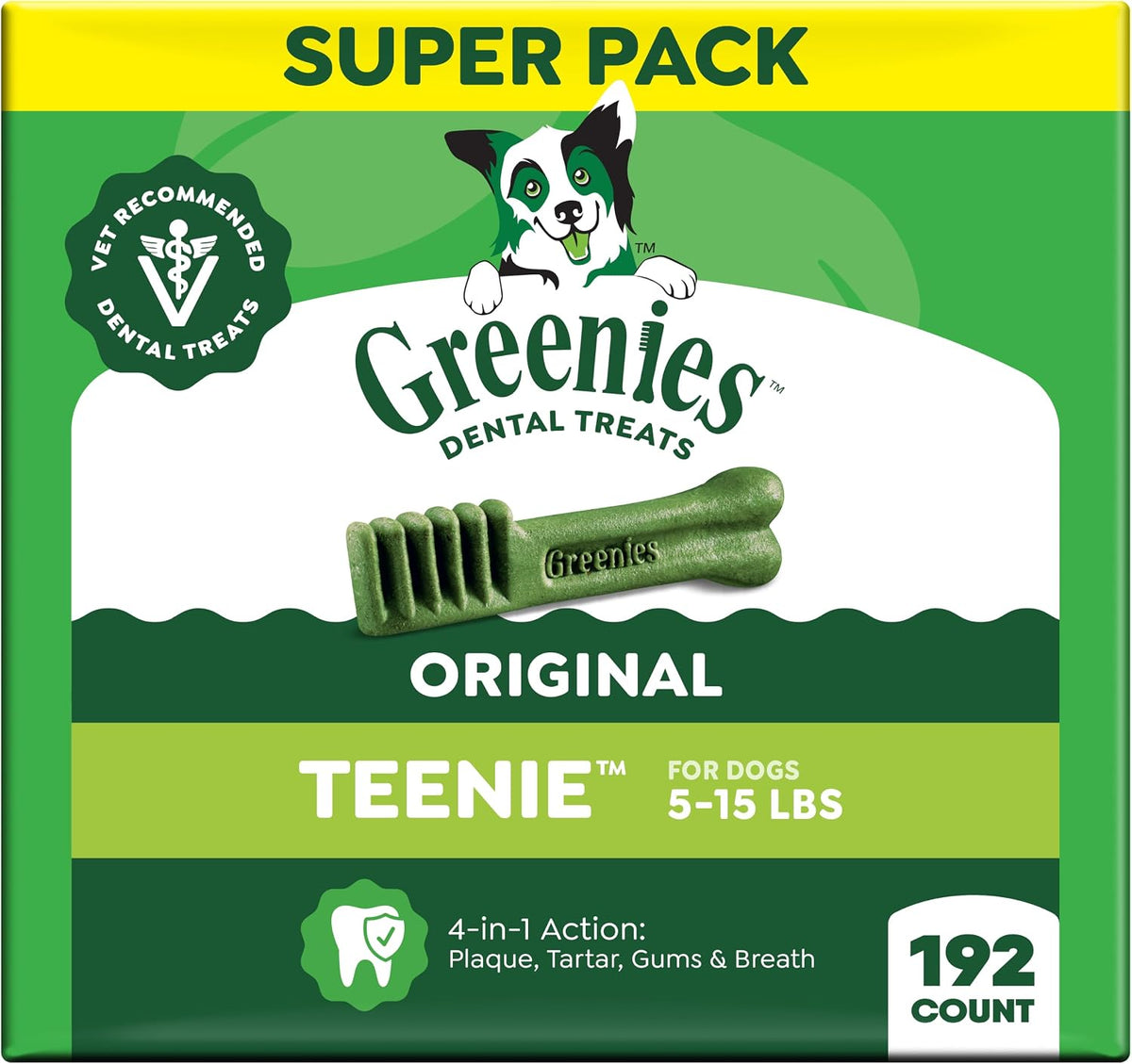 Greenies Teenie Original Natural Dental Dog Treats, Chicken, 43 Count