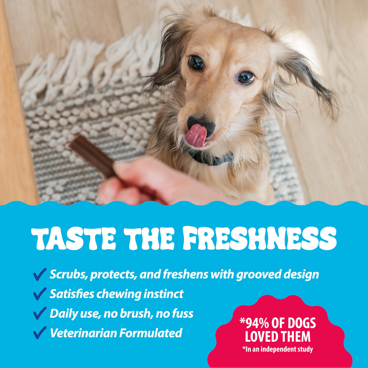 Dental Fresh Dental Treat Sticks for Medium Dogs Brush Free Chews, 26 Ct