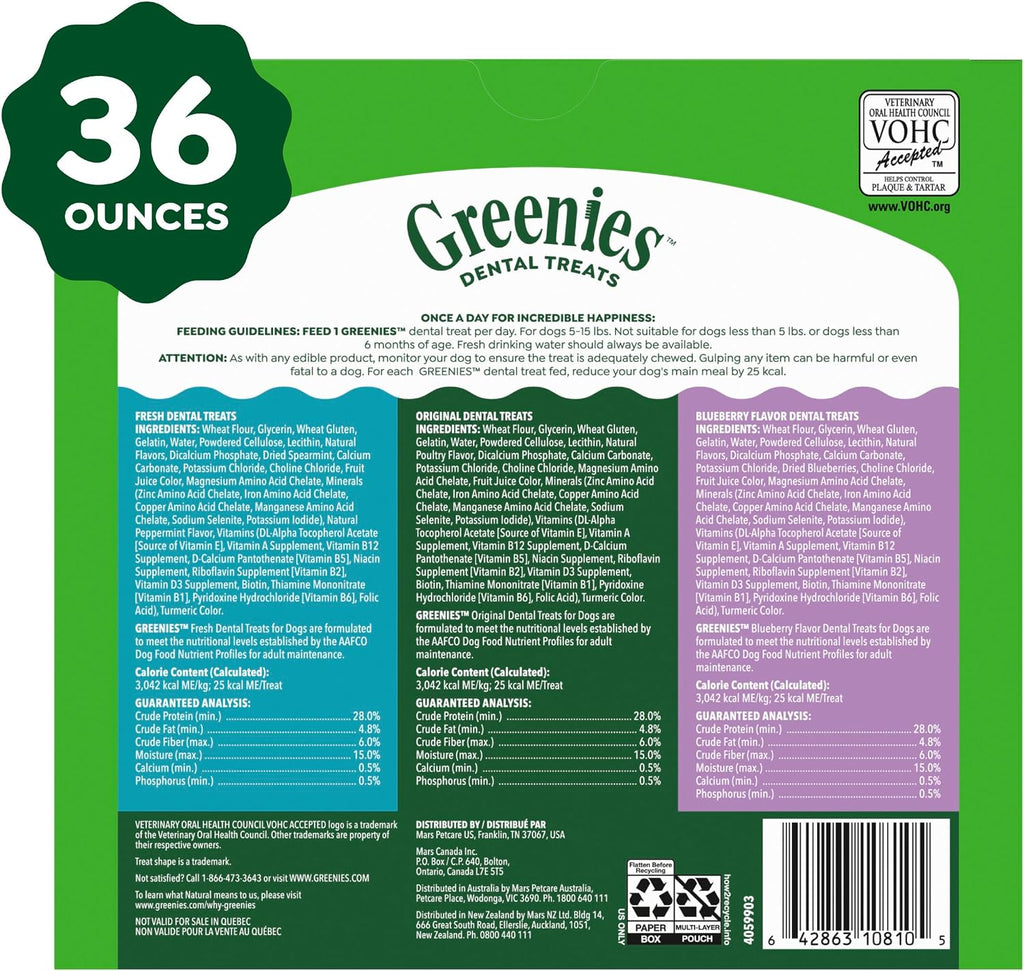 Greenies Teenie Original Natural Dental Dog Treats, Chicken, 43 Count