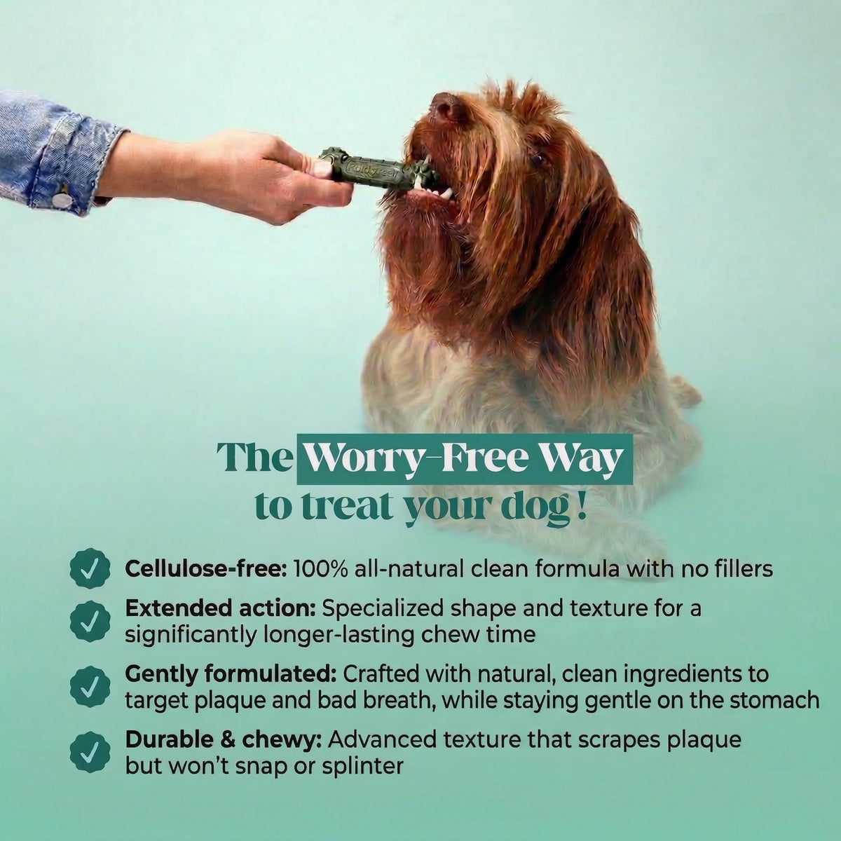 Pet Honesty Brush Buddies Vet Backed Dog Dental Chews, 15 Count