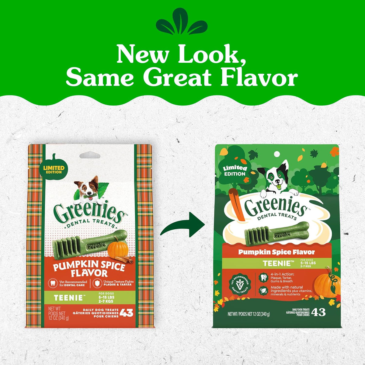 Greenies Teenie Original Natural Dental Dog Treats, Chicken, 43 Count