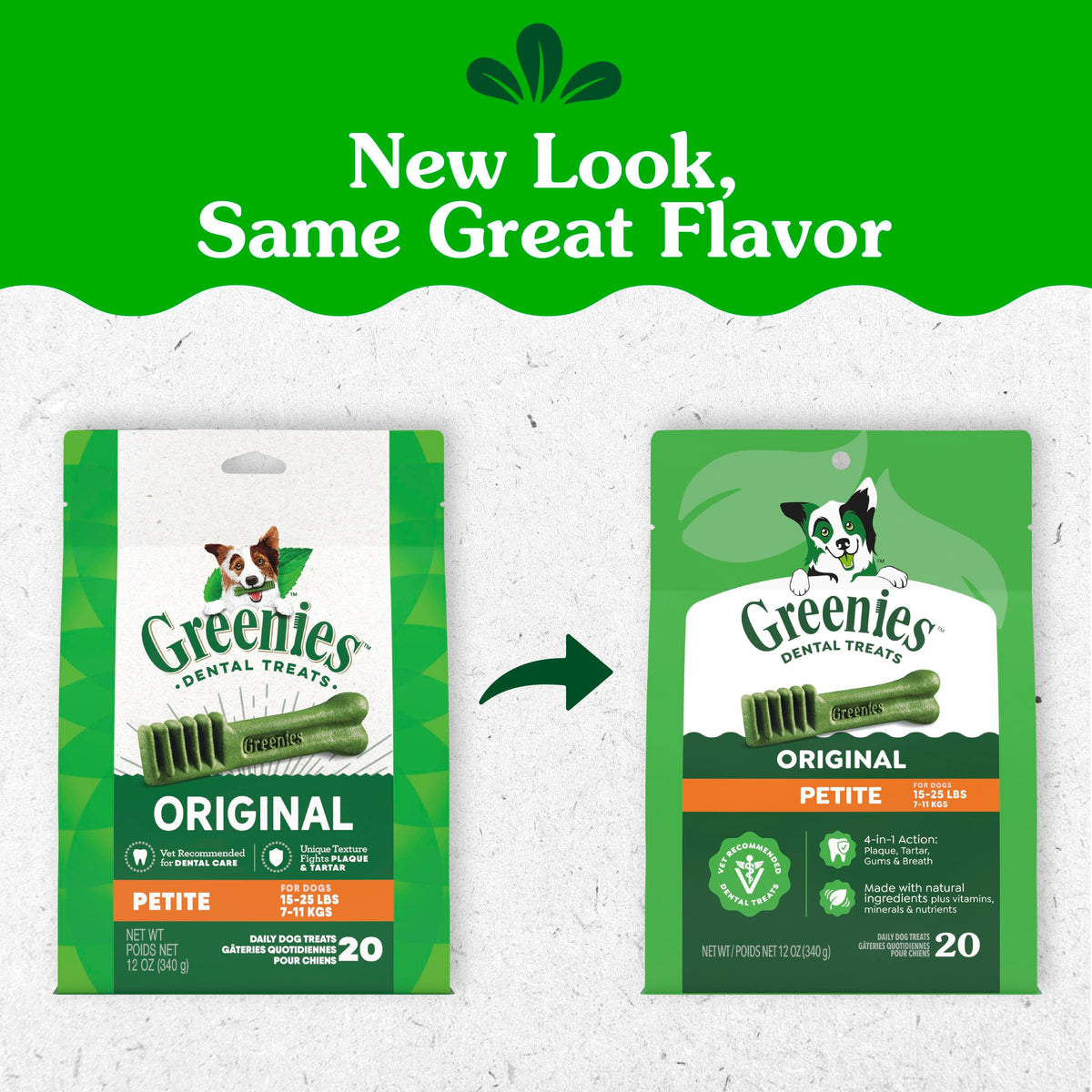 Greenies Petite Natural Dental Dog Treats, Original Flavor, 60 Count