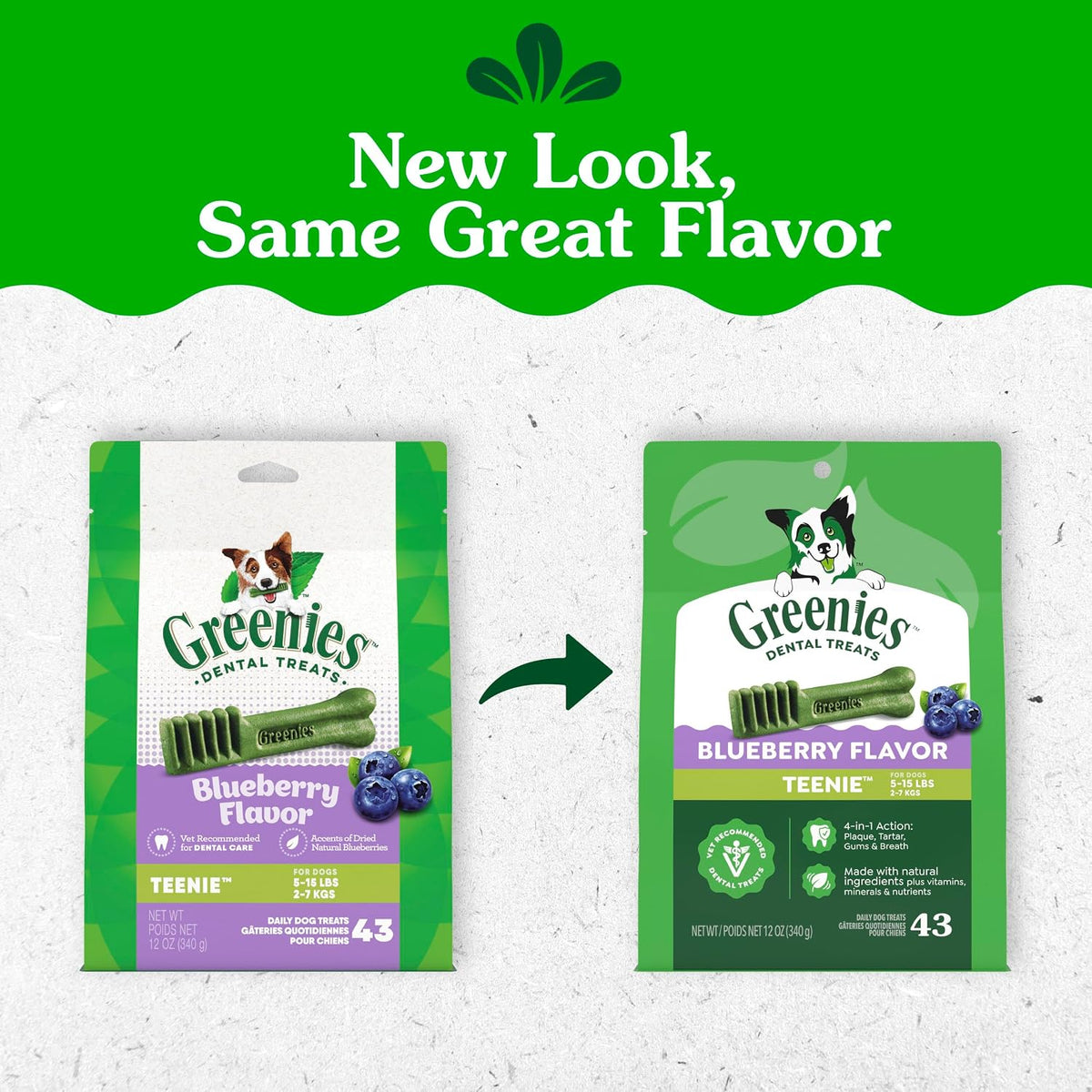 Greenies Teenie Original Natural Dental Dog Treats, Chicken, 43 Count