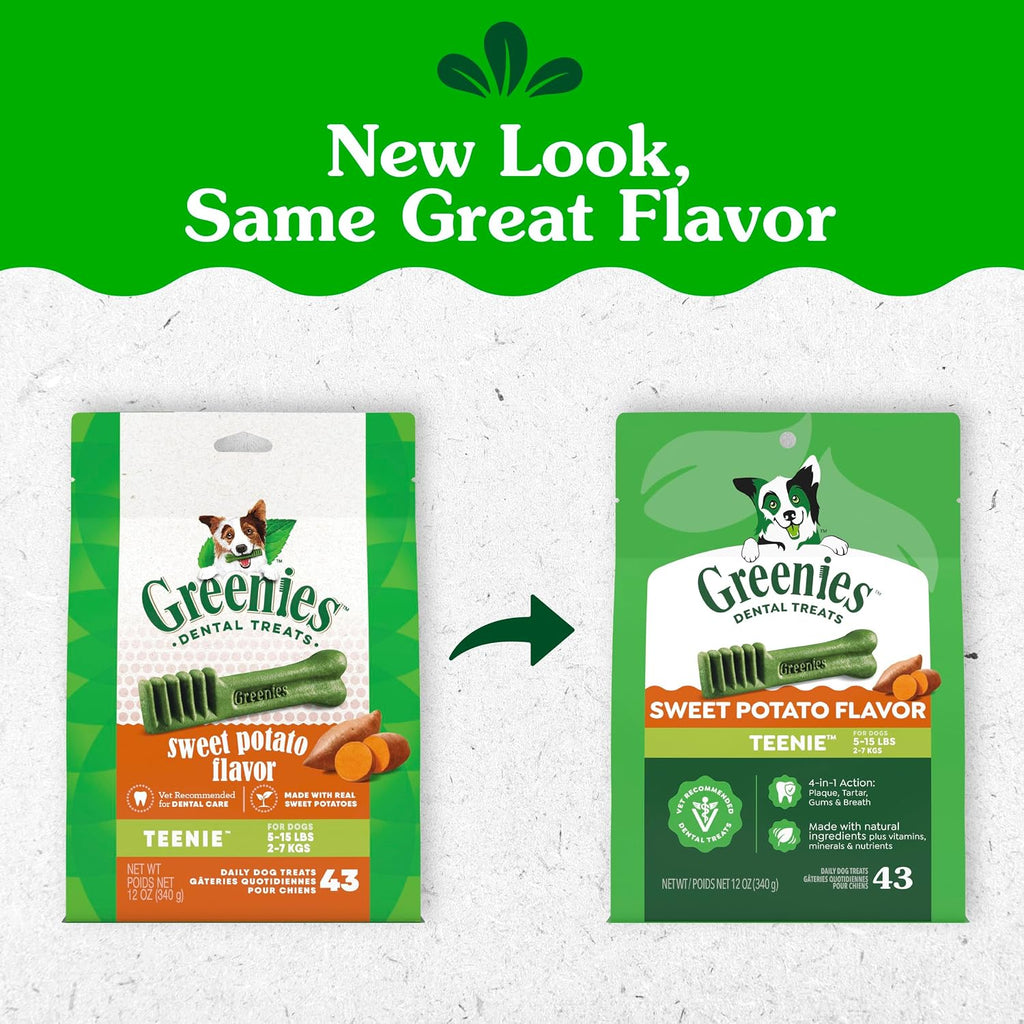 Greenies Teenie Original Natural Dental Dog Treats, Chicken, 43 Count