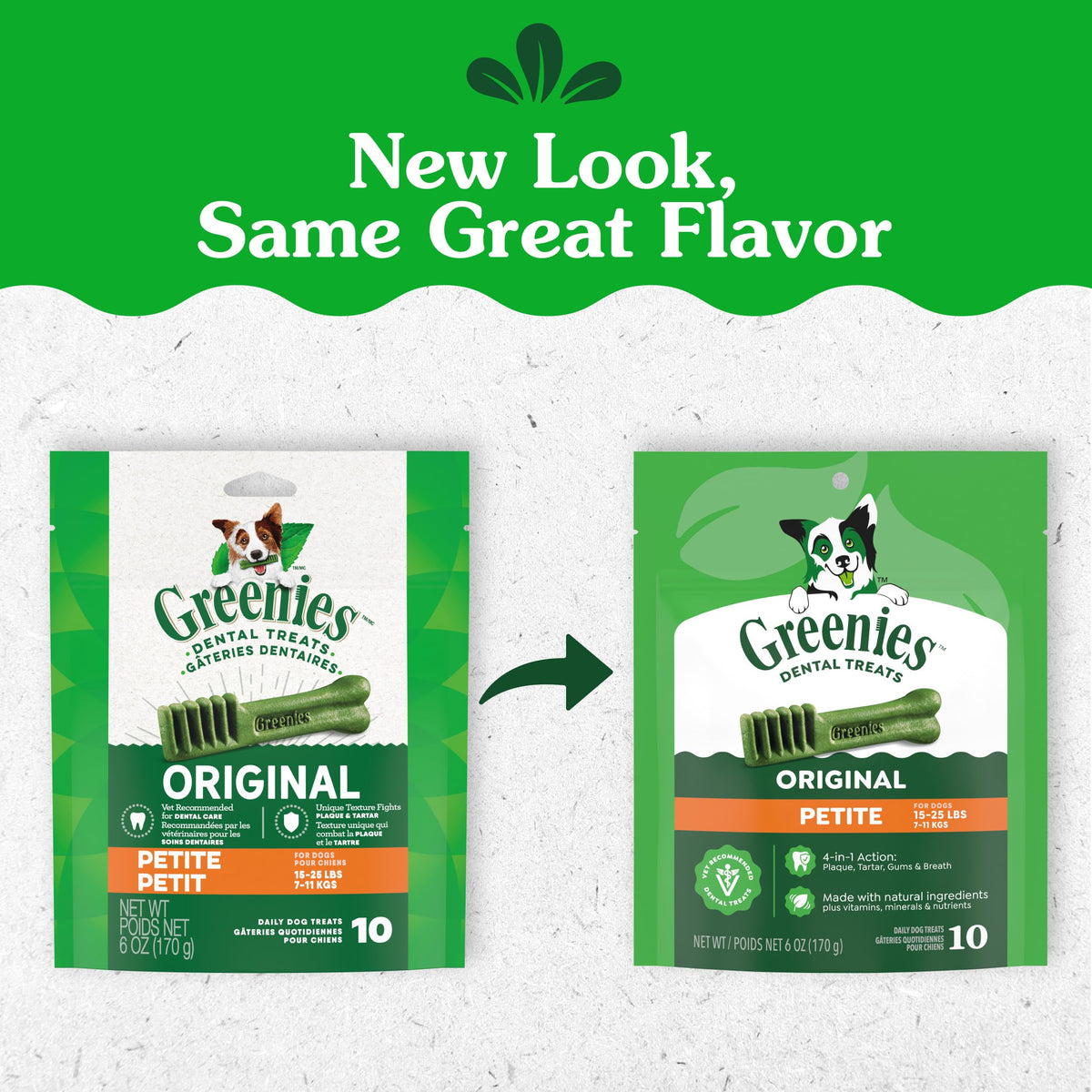Greenies Petite Natural Dental Dog Treats, Original Flavor, 60 Count
