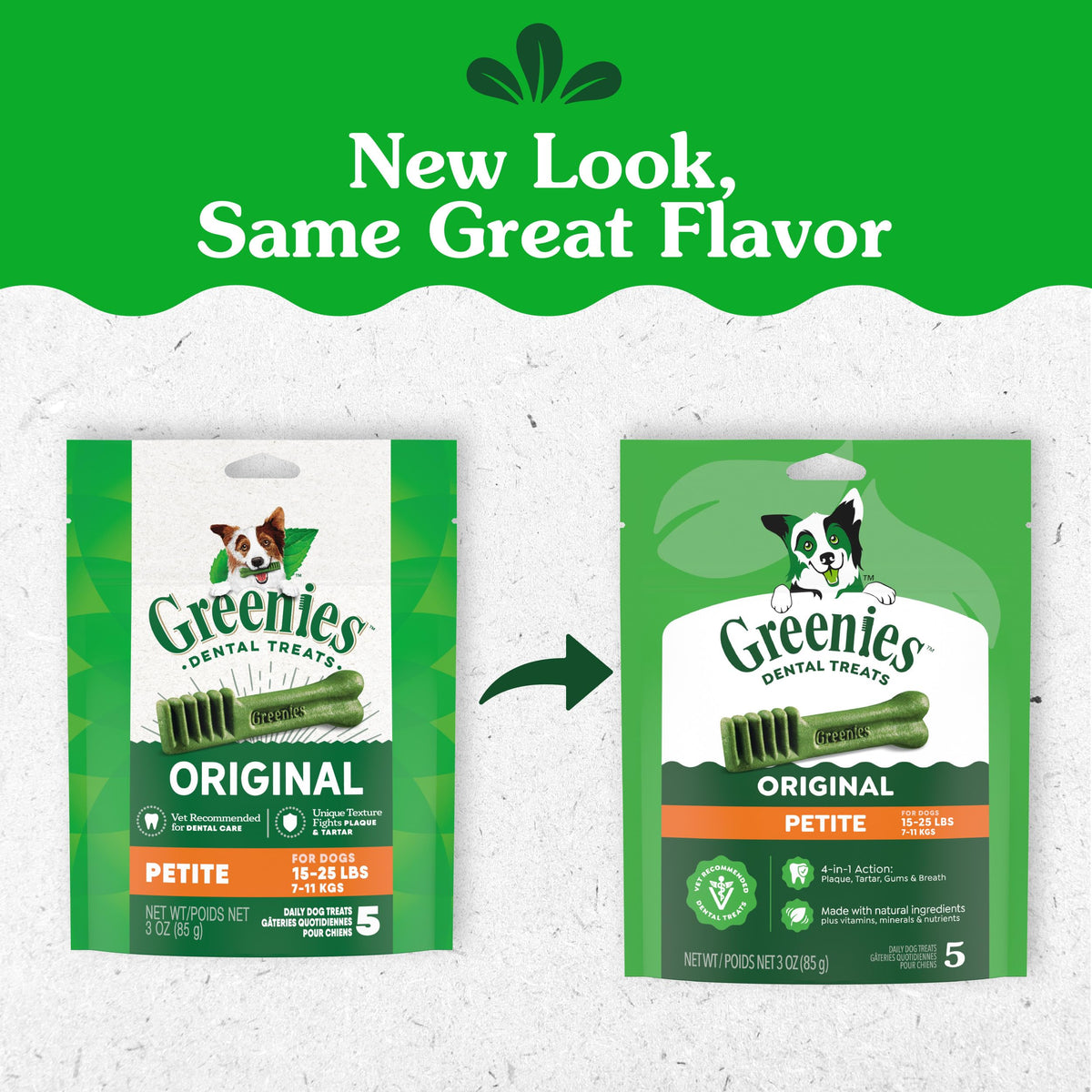 Greenies Petite Natural Dental Dog Treats, Original Flavor, 60 Count